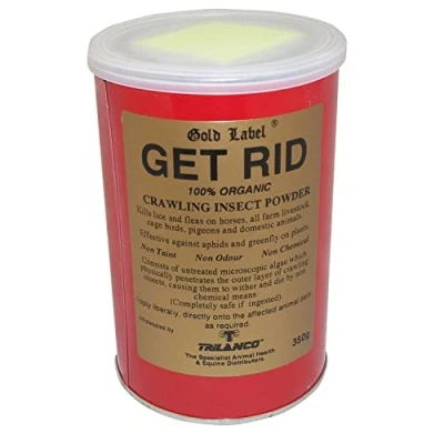 Image of Gold Label &#039;Get Rid&#039; lice and flea Powder, 350g A totally naturally organic powder for horses