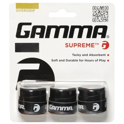Image of Gamma Overgrip Supreme 3 black Size:Standard