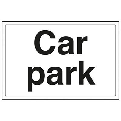 Image of V Safety Car Park Parking Sign 300mm x 200mm Self Adhesive Vinyl