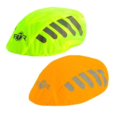 Image of BTR Helmet Covers, Waterproof Bike Cover. Yellow &amp; Orange (Pack of 2)