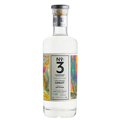 Image of No.3 Gin Gimlet Ready to Drink Cocktail, 50cl, 25% ABV Pre Bottled Combines with Bergamot and Citrus the World’s Best Gin, Key