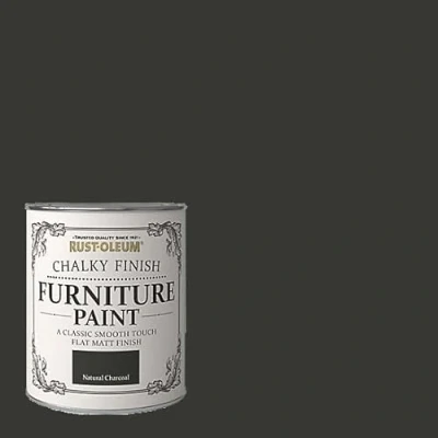 Image of Rust Oleum Chalk Chalky Furniture Paint Natural Charcoal 125ML