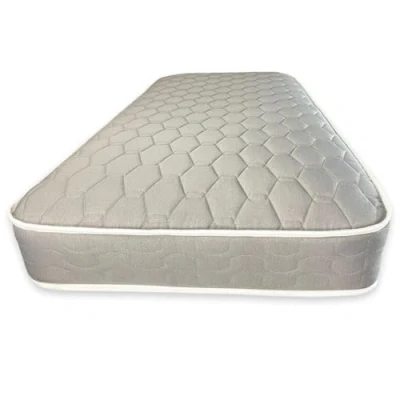 Image of Zebra Quilted Spring Memory Foam Mattress With Bonnell Support, Caravan, Soft Fabric, Medium Firmness In Grey Nexus Theme Of 182 x 63 18cm