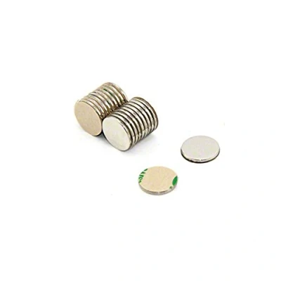 Image of Magnetastico® 20 pcs self adhesive neodymium magnets N52 disc 10x1 mm Strong with branded tape extra high force