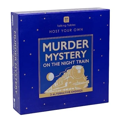 Image of Reusable Murder Mystery on the Train Game Kit Host Your Own Games Night For Adult Halloween, Christmas Orient Express 1930s Themed Dinner Party 3 Alternative Endings Fancy Dress Up Fun