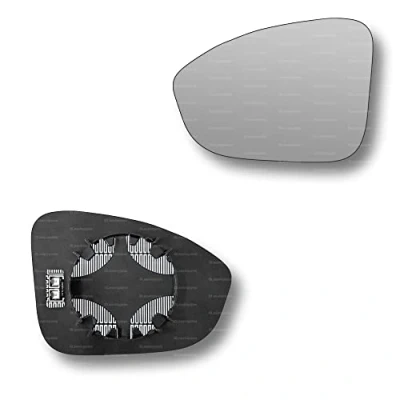 Image of Less4spares Replacement Wing Mirror Glass Left Compatible with Dacia Sandero Stepway 2020 2022 CLIP ON Passnager Near Side N/S Heated Convex