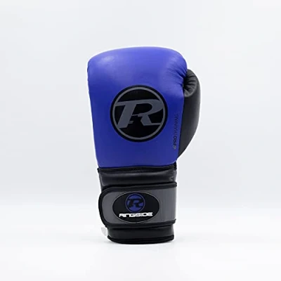 Image of Ringside Pro Training G2 Boxing Gloves Adult Sparring 10oz 12oz 14oz 16oz Leather Fight (Blue/Black/Grey, 16oz)