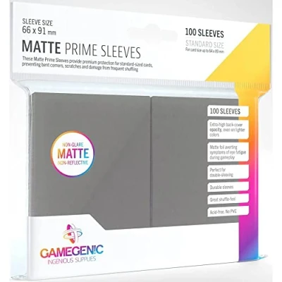Image of Gamegenic GGS11037ML Matte Prime Sleeves (100 Pack), Dark Grey