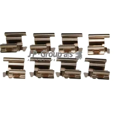 Image of 5K0698231, 5K0698231A Accessory Kit, disc brake pads JP GROUP 1163750310 TOYOTA: Avensis III Estate, Auris Hatchback, Corolla Verso, PEUGEOT: 3008 I
