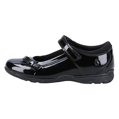 Image of Hush Puppies Girls Carrie Junior School Uniform Shoe, Black, 1.5 UK Child