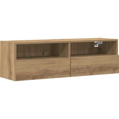 Image of vidaXL TV Wall Cabinet Artisan Oak 100x30x30 cm Engineered Wood