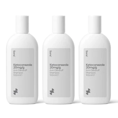Image of Sons Ketoconazole 20mg/g Anti Dandruff Shampoo, Formula For the Prevention &amp; Treatment of Dandruff, Relieving Itching and Redness, Dermatologically Tested Fragrance Free 300ml,3 Month Supply