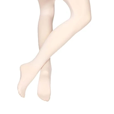 Image of Silky Pink Footed Ballet Tights Adult Medium