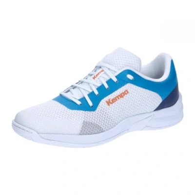 Image of Kempa Kourtfly Three Handball shoes, Women&#039;s, Size: 6.5, White/blue Textile/synthetics