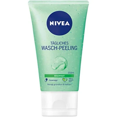 Image of NIVEA Daily Wash Scrub (150 ml), Microplastic Exfoliator for Deep Pore Cleansing, Mattifying Face Against Blemishes