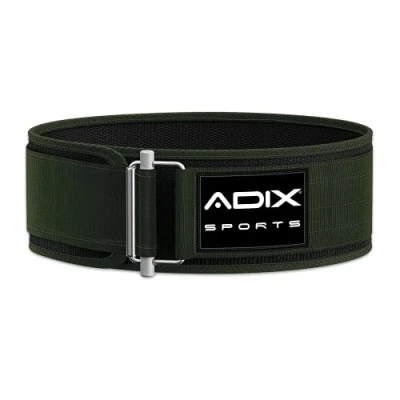 Image of ADIX Sports 4 inch Weight Belt, Weightlifting Belt For Men And Women, Back Support Lifting, Squat Deadlifting Workout, Olympic Lifting (S, ARMY)