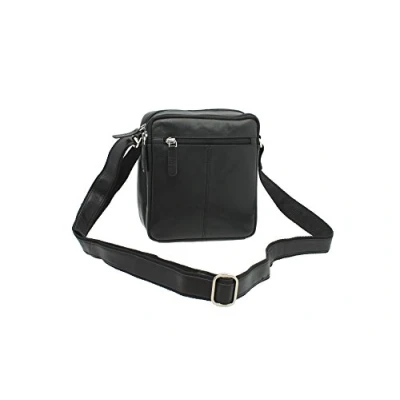 Image of Visconti Compact Leather Messenger/Travel Bag S8 Black