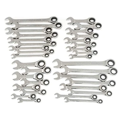 Image of GEARWRENCH 34 Pc. Standard &amp; Stubby Ratcheting Wrench Set, SAE Metric 85034