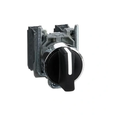 Image of Schneider Electric XB4BD33, Selector Switch 3 Position Standard Handle 2NO
