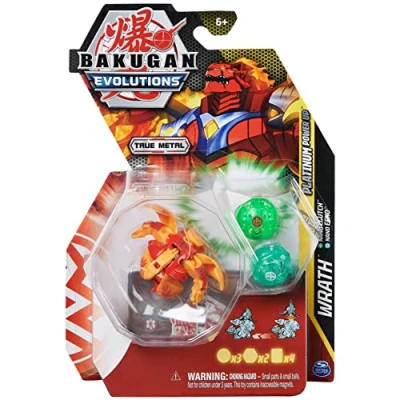 Image of BAKUGAN &#039;Evolutions&#039; Power Up Pack of 3 with 1 Platinum Series Ball (Pyrus Wrath) and 2 Nanogans (Ventus Clutch, Haos Echo)