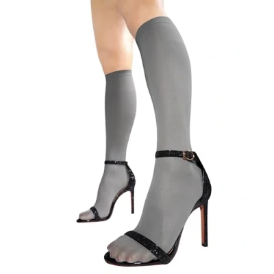 Image of sofsy Opaque Knee High Pop Socks 40 Den Grey One Size