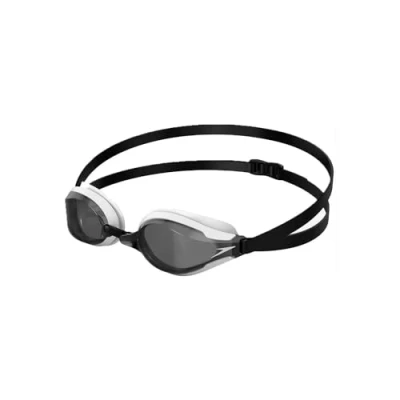 Image of Speedo Unisex Fastskin Speedsocket 2 Swimming Goggles Competitive Racing Anti Fog Leak, Black/White/Smoke, One Size