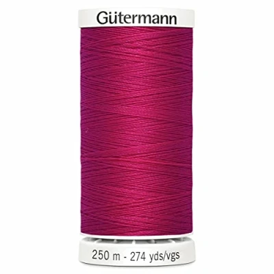 Image of Gutermann Sew All Polyester Thread, 250Mtr, Shocking Pink (0382), 5.5 x 2.7 cm