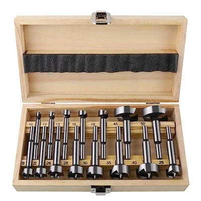 Image of Vearter 10 50mm 15PCS/Set Carbon Steel Drill Bits Woodworking Self Centering Hole Saw Kit Woodcutting Tools