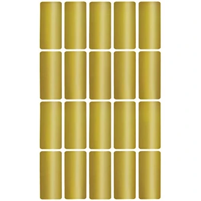 Image of Royal Green Rectangular Gold Stickers Adhesive Labels Rectangle 40mm x 19mm (4cm 1.9cm) Great for Envelope Seals and All Purpose 300 Pack