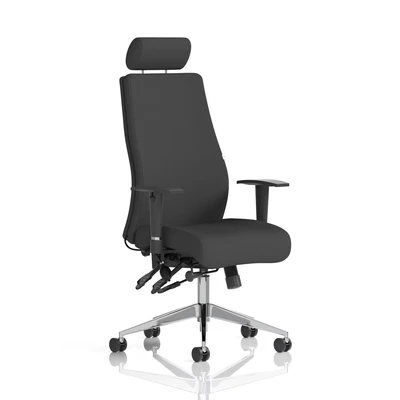 Image of Dynamic OP000094 Onyx Ergo Posture Chair with Arms and Headrest Black