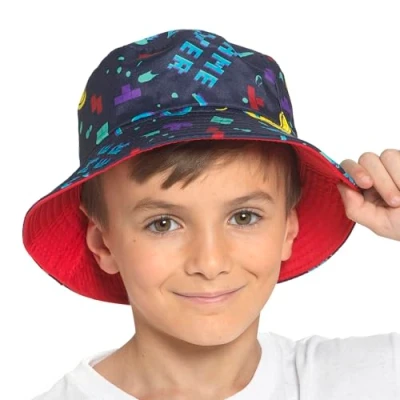 Image of Undercover Kids Bucket Hat GL1104 Navy Gaming 3 6 Years