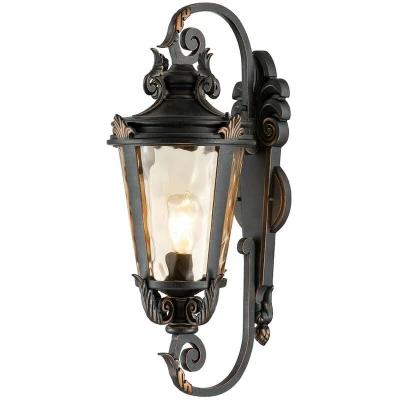 Image of Baltimore 1 Light Outdoor Large Wall Lantern Weathered Bronze IP44, E27