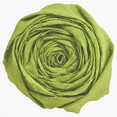 Image of Clairefontaine Ref 903055C Superior Quality Crepe Paper (Pack of 10 Sheets) 2 x 0.5m Sized Sheets, 40% Creppage, 32gsm Paper, Delivered Folded Moss Green