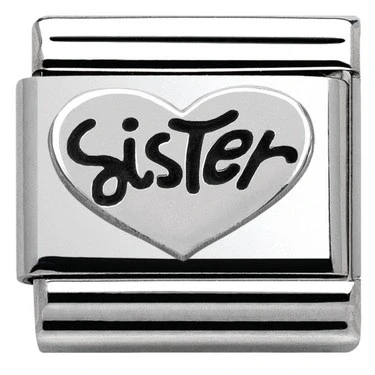 Image of Nomination Silver Sister Charm