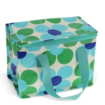 Image of Rex London Insulated Lunch Bag Choice of Floral Design (Blue and Green Daisy)