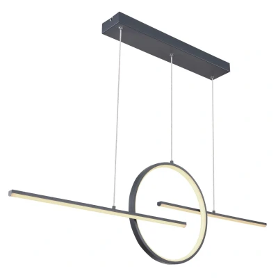 Image of Barral Pendant Ceiling Light Graphite 3x LED Dimmable 3000 6000K Remote Control