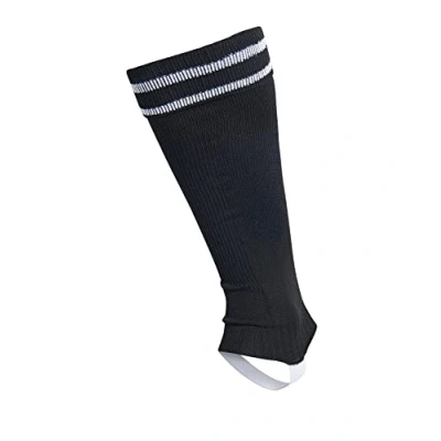 Image of hummel Unisex Element Football Footless Socks, Black/White, 2 EU