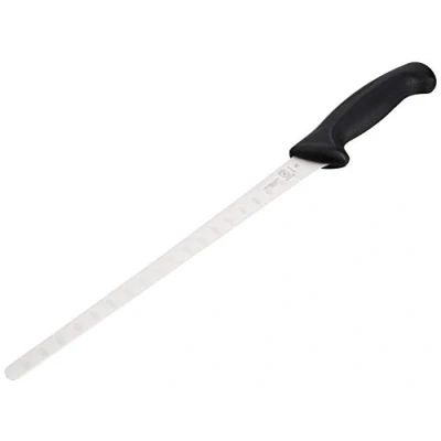 Image of Mercer Culinary Millennia Black Handle 10.25&quot; Salmon Slicer (Granton Edge)