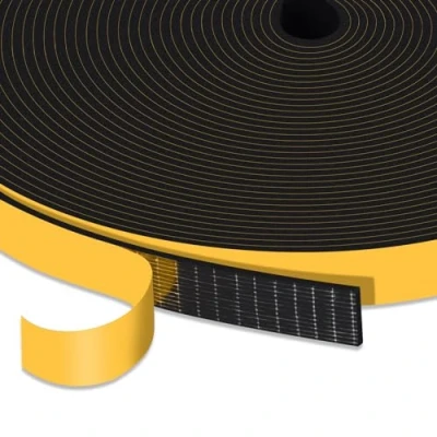 Image of YIMIKI Adhesive Window Door Draught Excluder Weather Stripping 12mm(W) x 1.5mm(T) Foam Tape Weatherstrips,Seal Gasket for Speaker, Insulation, Soundproof, Rattle,Door Draft Excluder, 1 Roll, 10M