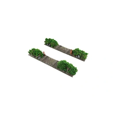 Image of War World Gaming Battle Bocage Damaged Wall Tank Sections x 2 28mm Heroic Scale Wargaming Terrain Model Diorama Scenery Wargame WW2 Tabletop Normandy France WWII Hedgerow