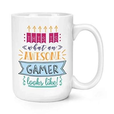 Image of This is What an Awesome Gamer Looks Like 15oz Large Mug Cup