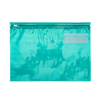 Image of Pukka A4 Plus 370 x 260 mm Zippa Bag with Zip Strips Transparent Assorted, (Assorted)