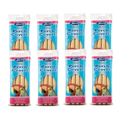 Image of WUNDAPETS JOHNSONS LARGE SANDED PERCH COVERS BIRD CAGE PERCHES PARROT PARAKEET 4PCS, CASE OF 8