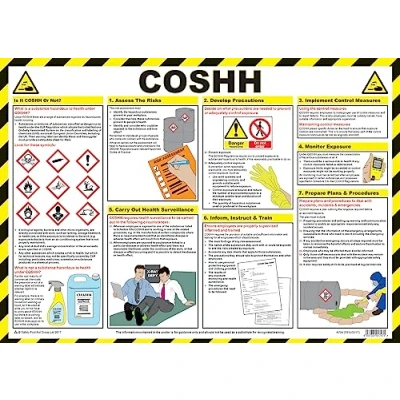 Image of Safety First Aid Group A704T Coshh Awareness Poster, 59 x 42 cm
