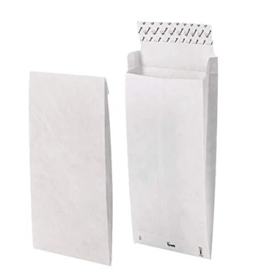 Image of Tyvek B4 Envelope 353x250x38mm Gusset Peel and Seal White (Pack of 100) 11843