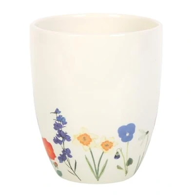 Image of Something Different Wholesale Wildflower Ceramic Plant Pot Floral Design, Perfect Mother&#039;s Day or Teacher Gift, British Wildflowers Decor