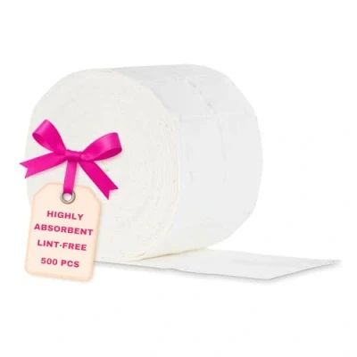 Image of LALILL Zeletten Pads Pack of 500 Swabs Lint Free for Cleaner, Remover Wipes Nail Design Manicure Cellulose Gel, Gel Polish, Nails