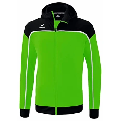 Image of Erima Men&#039;s Change Training Jacket with Hood, Green/Black/White, XL