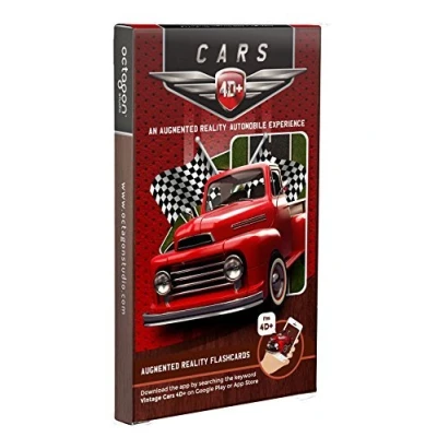 Image of Cars 4D+ Augmented Reality Flashcards Interactive Driving Experience with 26 Vehicles, Custom Track Design, and Educational App for Kids