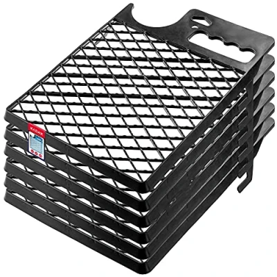 Image of KADAX Paint Grid 30.5 x 23 cm, Reusable Scraper for Bucket and Rollers, Wipe Off Removing Excess (Black, Set of 6)